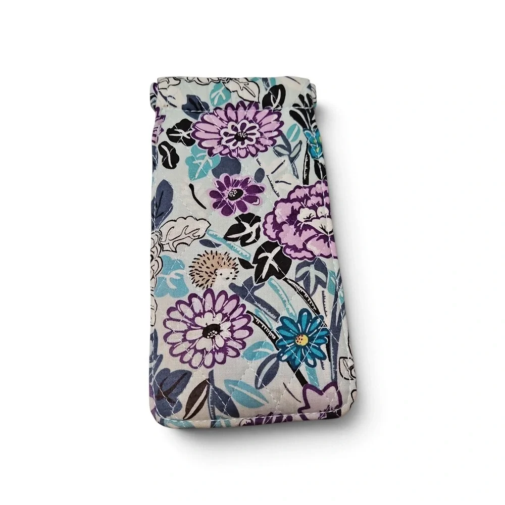 Vera Bradley Hedge Apples Quilted Cotton Eyeglass Case Floral Hedgehog Sleeve